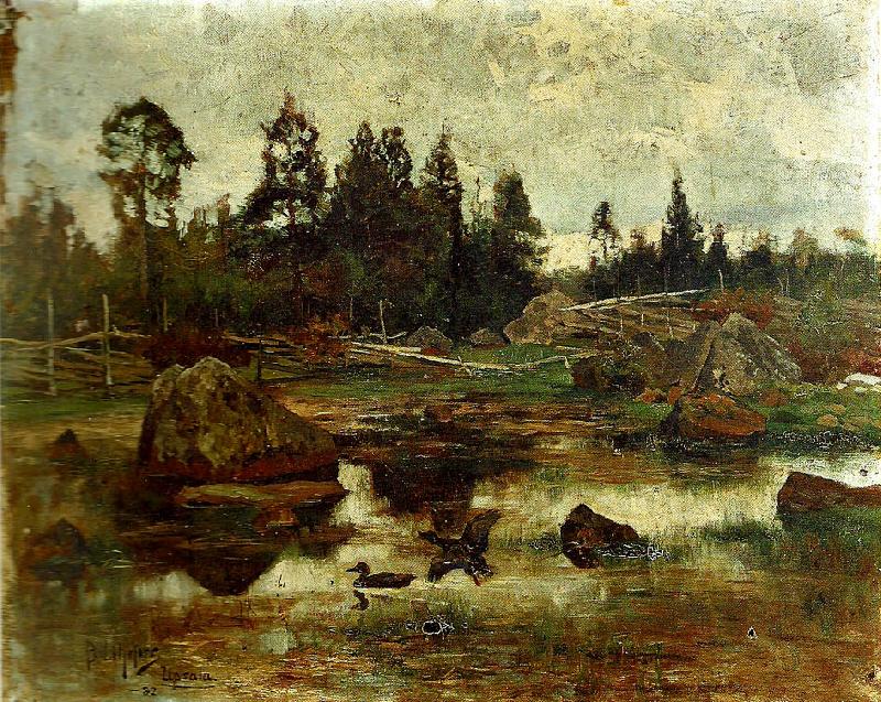 bruno liljefors upplandskt landskap Sweden oil painting art